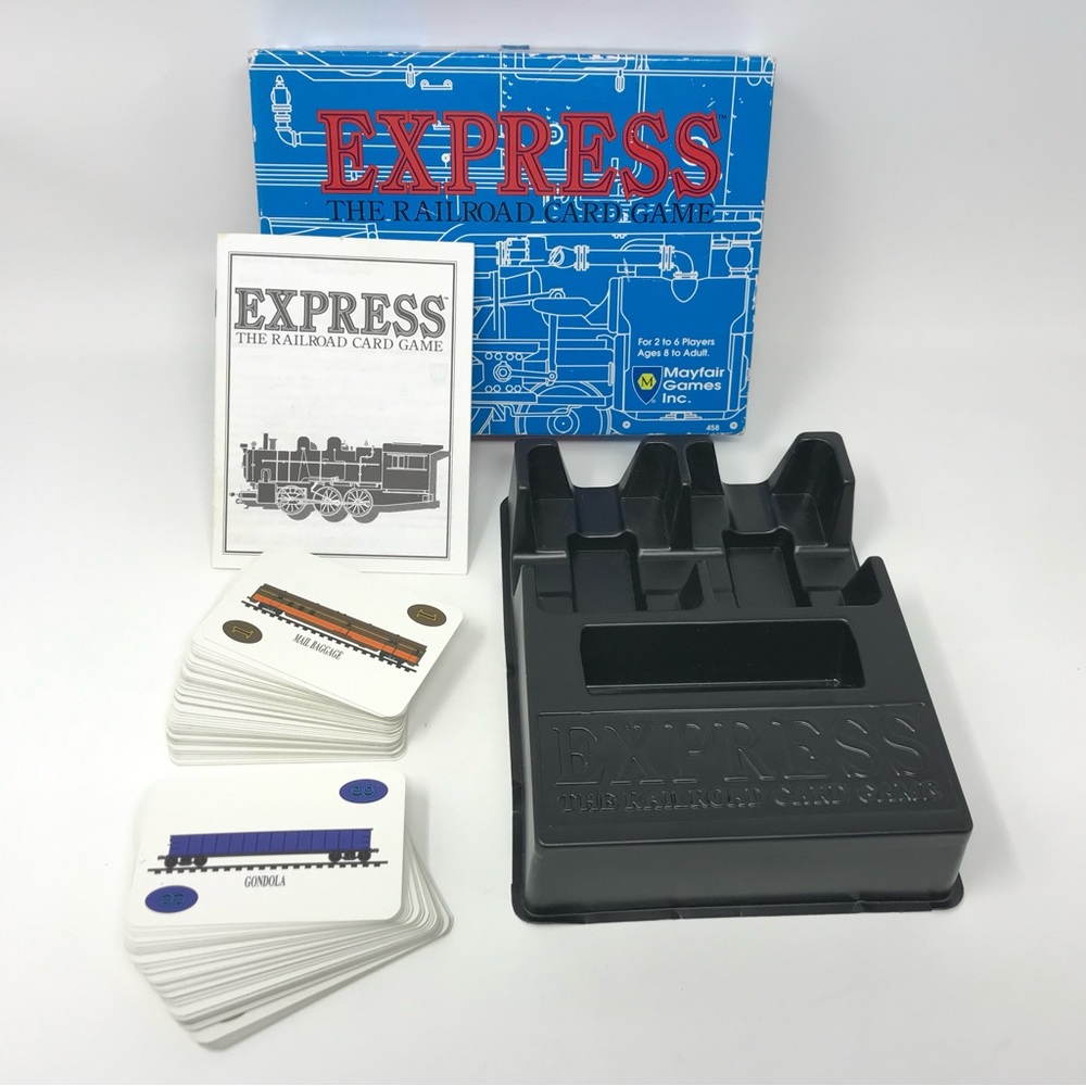 Express The Railroad Card Game 1991 Mayfair 458 Train Building Game Complete